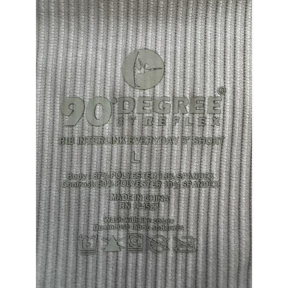 Lot of 2 Biker Shorts Pink Gray 90 Degree Reflex Rib Interlink Everyday 5" Large - Picture 2 of 11